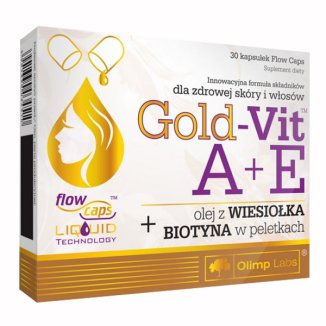 Olimp Gold-Vit A + E z wiesiołkiem i biotyną, 30 kapsułek - zdjęcie produktu