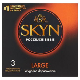 Unimil Skyn Large prezerwatywy nielateksowe, 3 sztuki - zdjęcie produktu