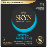 Unimil Skyn Ekstra Nawilżane, prezerwatywy nielateksowe, 3 sztuki - miniaturka zdjęcia produktu
