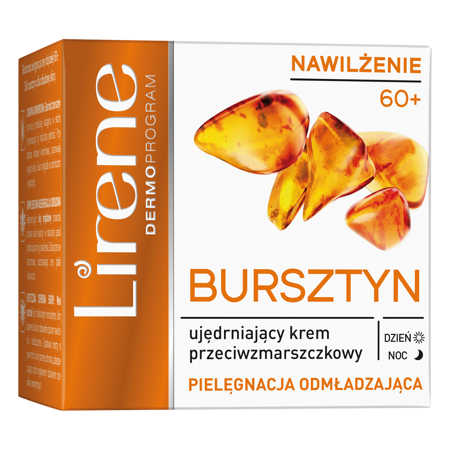 Lirene Lirene Bursztyn 60+, krem przeciwzmarszczkowy, ujędrniający, 50 ml
