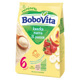 BoboVita Kaszka manna, 3 owoce, bezmleczna, po 6 miesiącu, 180 g - miniaturka zdjęcia produktu