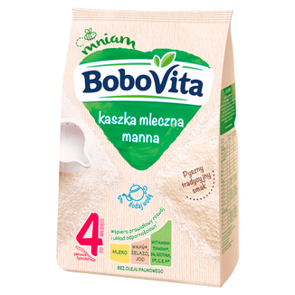 BoboVita Kaszka manna, mleczna, po 4 miesiącu, 230 g - zdjęcie produktu