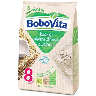 BoboVita Kaszka mleczno-zbożowa, owsiana, po 8 miesiącu, 230 g - zdjęcie produktu