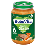 BoboVita Zupka delikatny rosołek z cielęciny z ryżem, po 6 miesiącu, 190 g - miniaturka zdjęcia produktu