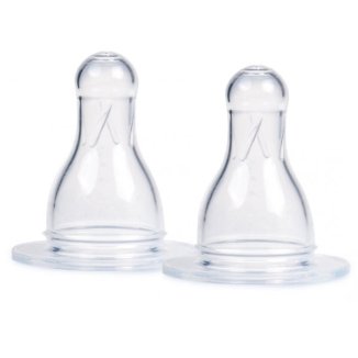 Canpol, smoczek do butelki silikonowy, okrągły, rozmiar 2-średni, 2 sztuki - zdjęcie produktu