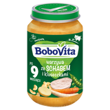 BoboVita Obiadek, warzywa ze schabem i kluseczkami, po 9 miesiącu, 190 g - miniaturka zdjęcia produktu
