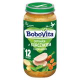 BoboVita Obiadek, potrawka z kurczakiem i szpinakiem, po 12 miesiącu, 250 g - miniaturka zdjęcia produktu