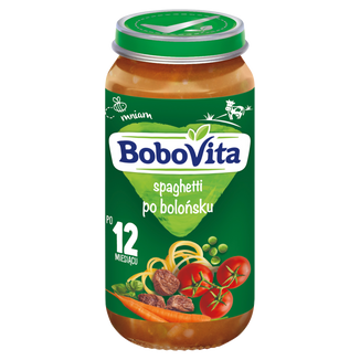 BoboVita Obiadek, spaghetti po bolońsku, po 12 miesiącu, 250 g - zdjęcie produktu