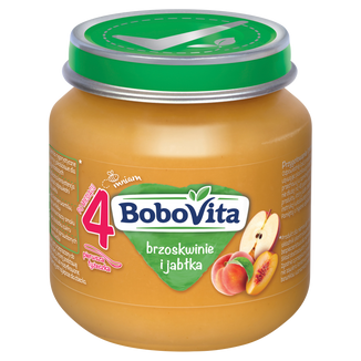 BoboVita Deser, brzoskwinie i jabłka, po 4 miesiącu, 125 g - zdjęcie produktu