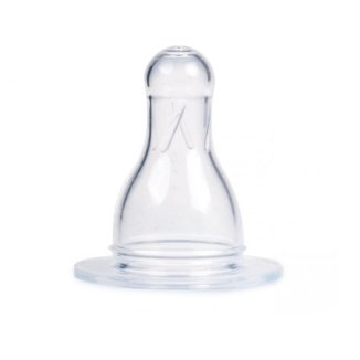 Canpol, smoczek do butelki silikonowy, okrągły, rozmiar 1-wolny, 1 sztuka - zdjęcie produktu