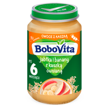 BoboVita Deser, jabłka i banany z kleikiem owsianym, po 6 miesiącu, 190 g BoboVita Deser, jabłka i banany z kleikiem owsianym, po 6 miesiącu, 190 g - miniaturka zdjęcia produktu