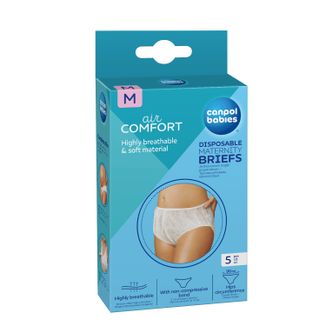 Canpol Babies, majtki poporodowe, jednorazowe, rozmiar M, 5 sztuk USZKODZONE OPAKOWANIE - zdjęcie produktu