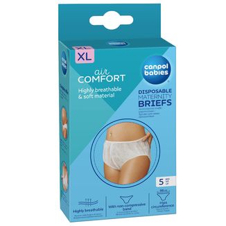 Canpol Babies, majtki poporodowe, jednorazowe, rozmiar XL, 5 sztuk USZKODZONE OPAKOWANIE - zdjęcie produktu