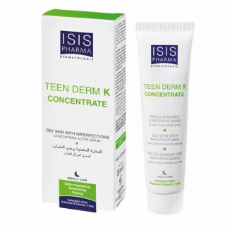 Isispharma Teen Derm K, serum keratoregulujące do skóry tłustej i trądzikowej, 30 ml - zdjęcie produktu