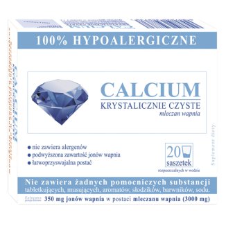 Calcium krystalicznie czyste, 20 saszetek - zdjęcie produktu
