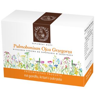 Pulmobonisan Ojca Grzegorza, mieszanka ziołowa do zaparzania, 4 g x 25 saszetek Pulmobonisan Ojca Grzegorza, mieszanka ziołowa do zaparzania, 4 g x 25 saszetek - zdjęcie produktu