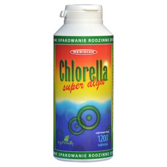 Meridian Chlorella, alga prasowana, 1200 tabletek - zdjęcie produktu