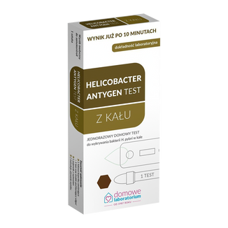 Domowe Laboratorium Helicobacter Antygen Test, domowy test do wykrywania bakterii H. pylori w kale, 1 sztuka USZKODZONE OPAKOWANIE - zdjęcie produktu