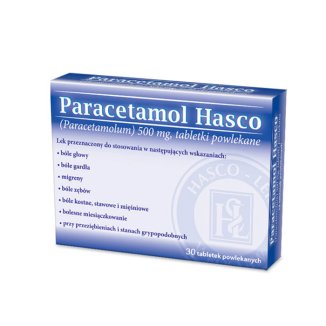 Paracetamol Hasco 500 mg, 30 tabletek - zdjęcie produktu