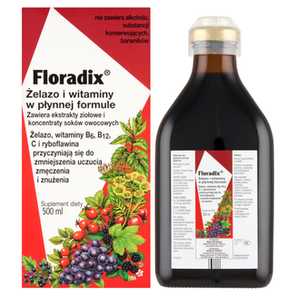 Floradix Żelazo i Witaminy, 500 ml USZKODZONE OPAKOWANIE - zdjęcie produktu