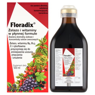 Floradix Żelazo i Witaminy, 500 ml - zdjęcie produktu