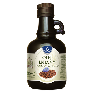 Oleofarm Oleje Świata Olej lniany, tłoczony na zimno, 250 ml - zdjęcie produktu