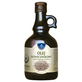 Oleofarm Oleje Świata Olej słonecznikowy, tłoczony na zimno, 500 ml - zdjęcie produktu