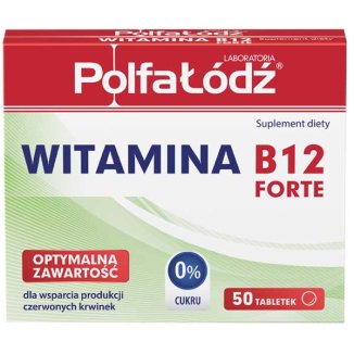 Laboratoria PolfaŁódź Witamina B12 Forte, 50 tabletek - zdjęcie produktu