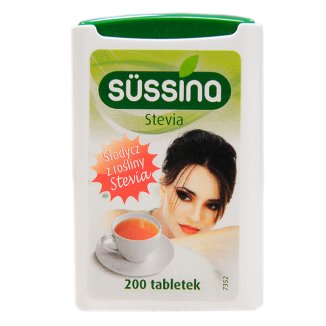 Sussina Stevia, słodzik, 200 tabletek - zdjęcie produktu