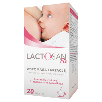 Lactosan Fix, mieszanka ziołowa do zaparzania, 1,5 g x 20 saszetek USZKODZONE OPAKOWANIE - zdjęcie produktu