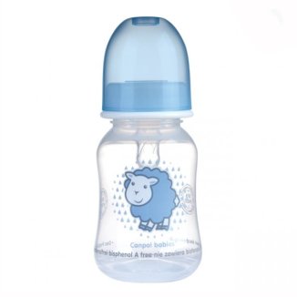 Canpol Babies, butelka profilowana, ze smoczkiem rozmiar 1-wolny, 3-6 miesiąca, 125 ml - zdjęcie produktu