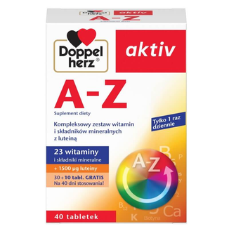 Doppelherz aktiv A-Z, 30 tabletek + 10 tabletek gratis - zdjęcie produktu