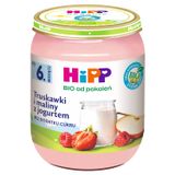 HiPP Owoce i Jogurt Bio, truskawki i maliny z jogurtem, po 6 miesiącu, 160 g - miniaturka zdjęcia produktu