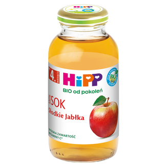 HiPP Sok 100% Bio, słodkie jabłka, po 4 miesiącu, 200 ml - zdjęcie produktu