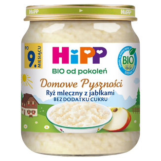 HiPP BIO od pokoleń, ryż mleczny z jabłkami, po 9 miesiącu, 200 g - zdjęcie produktu