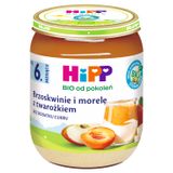 HiPP Owocowy Duet Bio, brzoskwinie i morele z twarożkiem, po 6 miesiącu, 160 g - miniaturka zdjęcia produktu