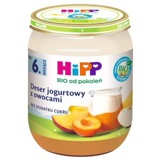 HiPP Owocowy Duet Bio, deser jogurtowy z owocami, po 6 miesiącu, 160 g - zdjęcie produktu