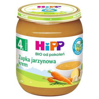 HiPP Zupka Bio, jarzynowa, krem, po 4 miesiącu, 125 g - zdjęcie produktu