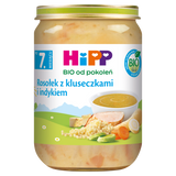 HiPP Zupka Bio, rosołek z kluseczkami i indykiem, po 7 miesiącu, 190 g - miniaturka zdjęcia produktu