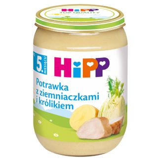 HiPP Danie Bio, potrawka z ziemniaczkami i królikiem, po 5 miesiącu, 190 g - zdjęcie produktu