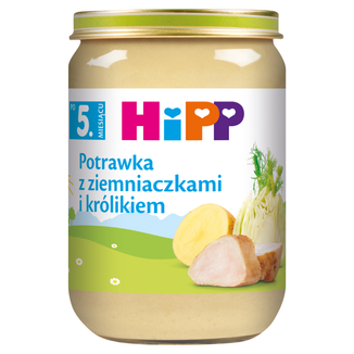 HiPP Danie Bio, potrawka z ziemniaczkami i królikiem, po 5 miesiącu, 190 g - zdjęcie produktu