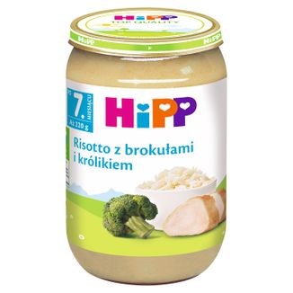 HiPP Danie, risotto z brokułami i królikiem, po 7 miesiącu, 220 g - zdjęcie produktu