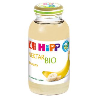 HiPP Nektar Bio, banany, bez dodatku cukru, po 4 miesiącu, 200 ml - zdjęcie produktu