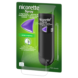 Nicorette Spray 1 mg/dawkę, aerozol do stosowania w jamie ustnej, 150 dawek - zdjęcie produktu