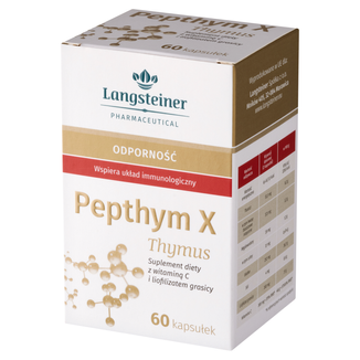 Langsteiner Pepthym X Thymus, 60 kapsułek USZKODZONE OPAKOWANIE - zdjęcie produktu