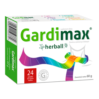 Gardimax Herball, smak malinowy, 24 pastylki do ssania USZKODZONE OPAKOWANIE - zdjęcie produktu