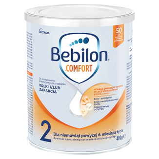 Bebilon Comfort 2, dla niemowląt w przypadku kolek i zaparć, powyżej 6 miesiąca, 400 g Bebilon Comfort 2, dla niemowląt w przypadku kolek i zaparć, powyżej 6 miesiąca, 400 g - zdjęcie produktu