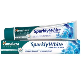 Himalaya Sparkly White, ziołowa pasta do zębów, wybielająca, 75 ml USZKODZONE OPAKOWANIE - zdjęcie produktu