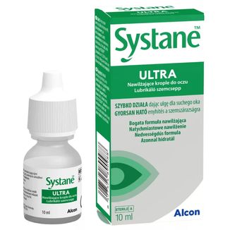 Systane Ultra, nawilżające krople do oczu, 10 ml USZKODZONE OPAKOWANIE - zdjęcie produktu