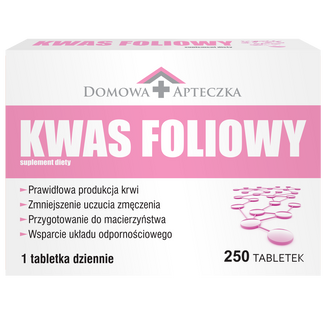 Kwas foliowy 400 µg, 250 tabletek - zdjęcie produktu